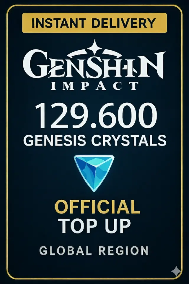 Genshin Impact 129.600 Cristales de Génesis Recarga