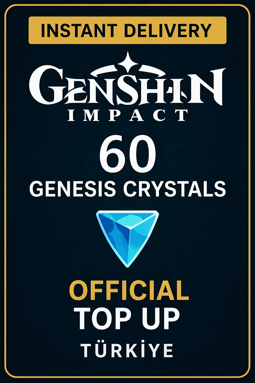 Genshin Impact 60 Genesis Crystals Top Up (Türkiye