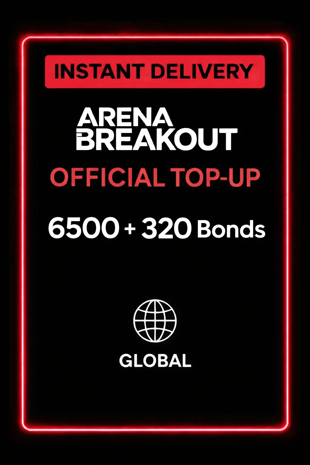 Arena Breakout Mobile - 6500 + 320 Бондов (Пополнение)