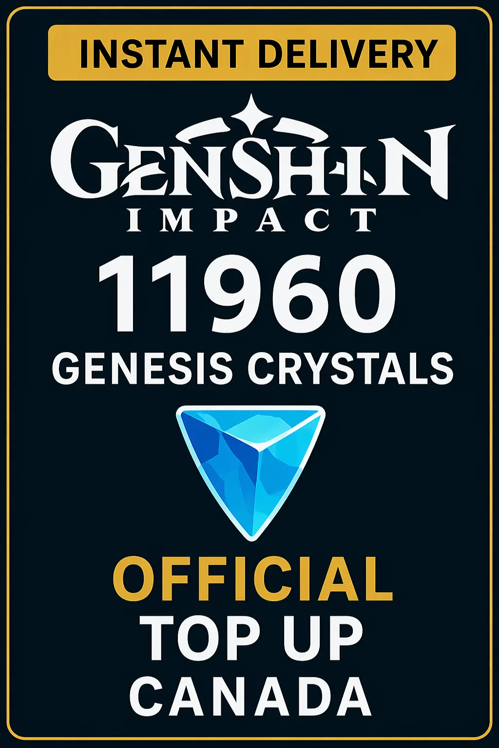 Genshin Impact 11960 Genesis Crystals Top Up (Canada)