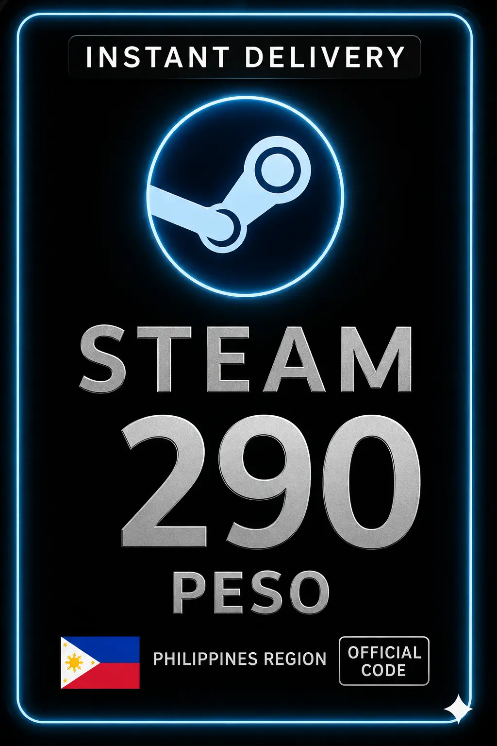 Steam Wallet Code 290 Peso PH