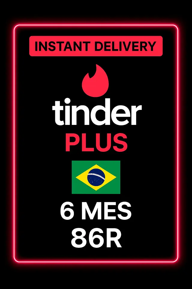 Tinder Plus 6 Months 86R - Brazil