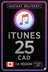 iTunes Gift Card 25 CAD CA
