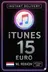 Κάρτα δώρου iTunes 15 EUR NL