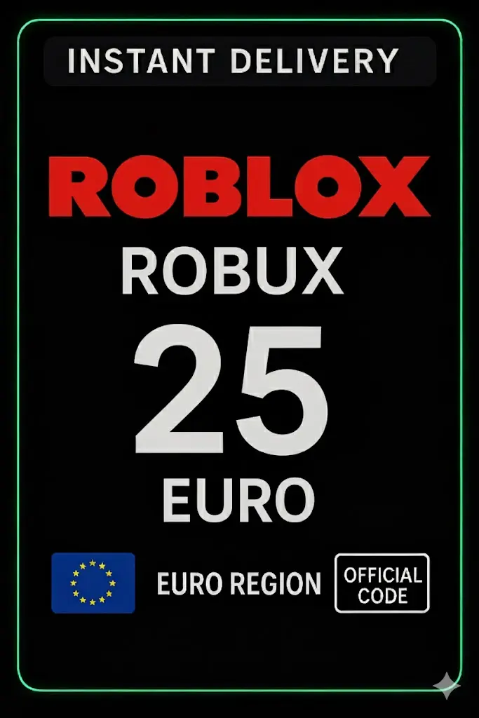 Tarjeta de juego de 25 euros de Roblox (UE) Tarjeta de juego de 25 euros de Roblox (UE)