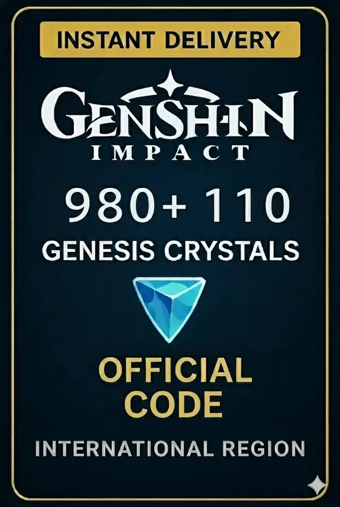 Genshin Impact-980 + 110 Genesis Crystals (INT)