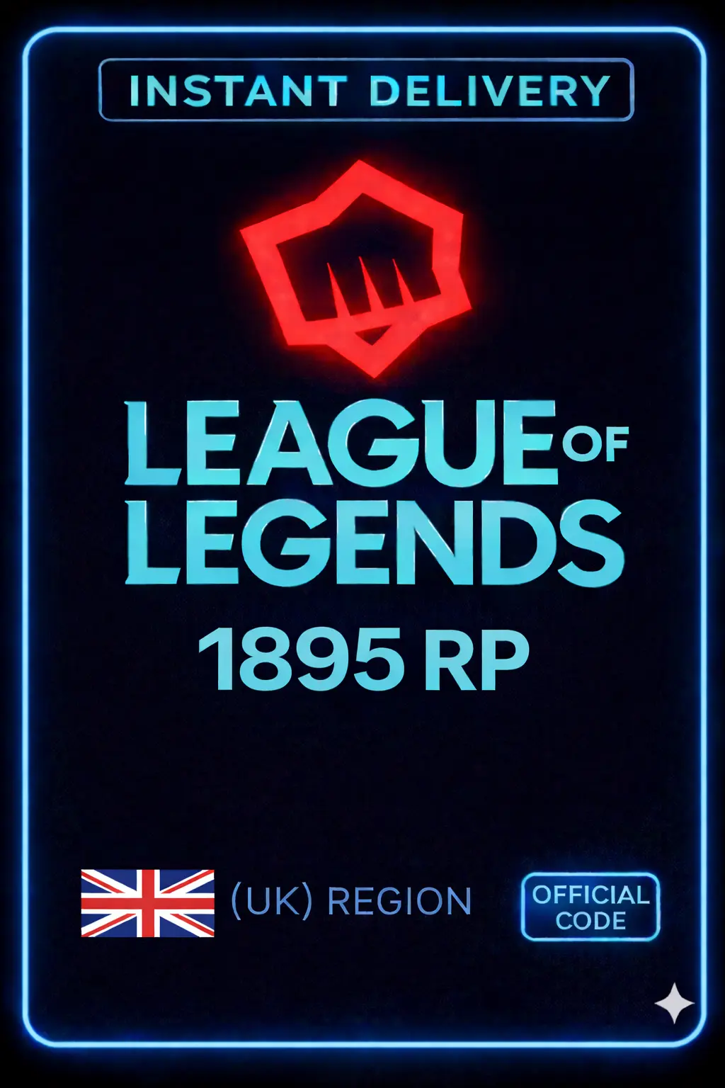 Riot Points - 1895 RP (UK)
