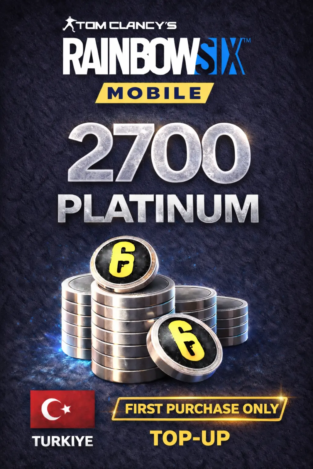Rainbow Six Mobile - 2700 Platinum (FIRST PURCHASE ONLY) (Turkiye)