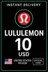 Lululemon 10 USD