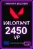 Valorant Points 2450 VP (EU Server)