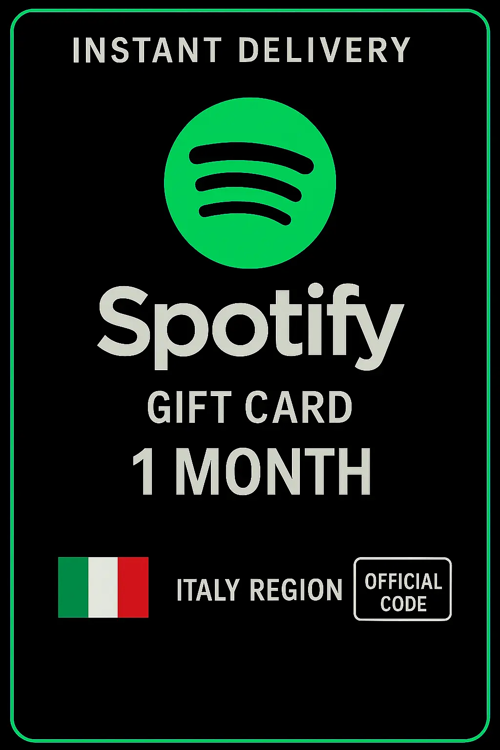 Carta Regalo Spotify Italia - 1 Mese IT Carta Regalo Spotify Italia - 1 Mese IT