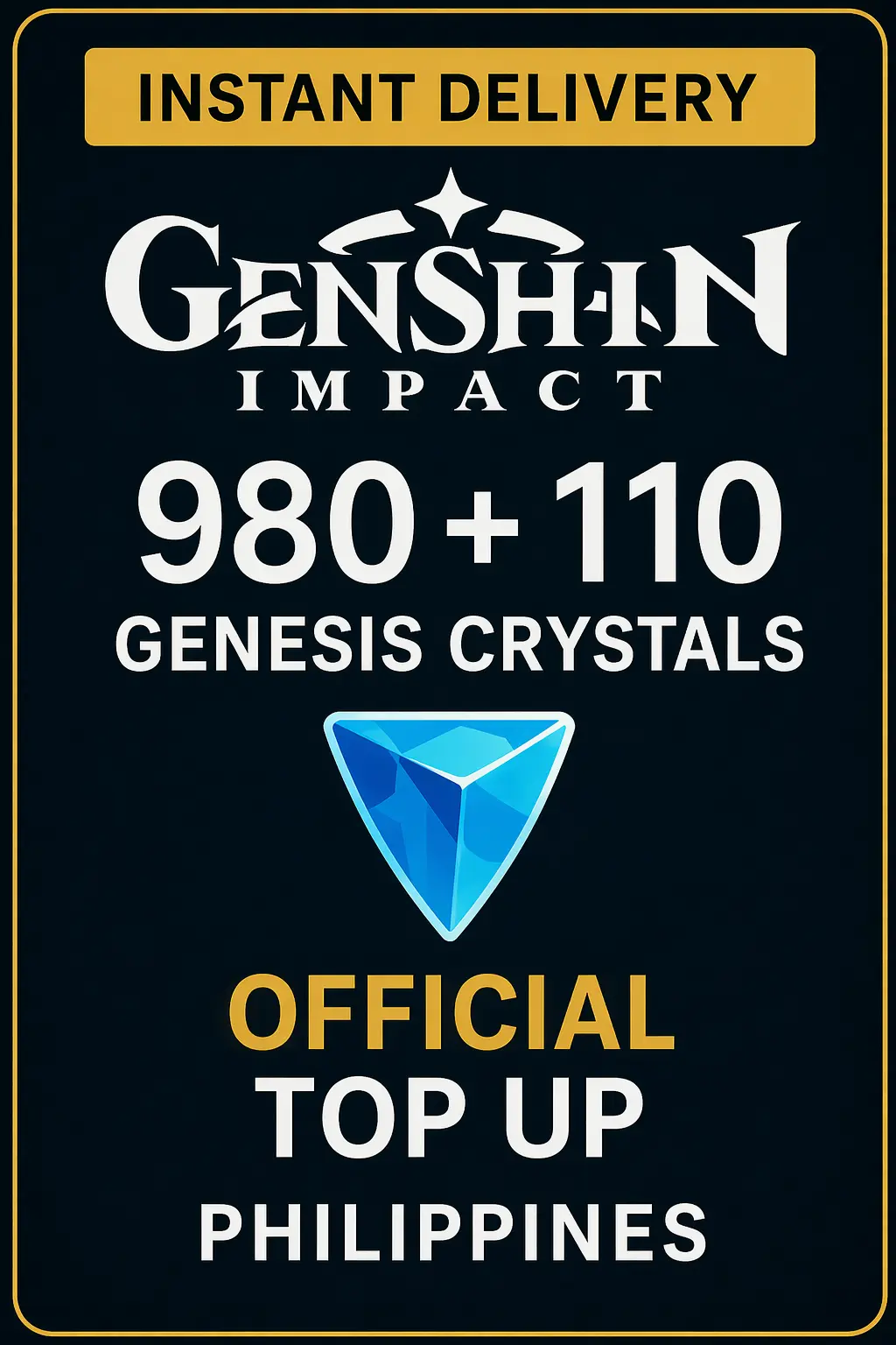 Genshin Impact 980+110 Genesis Crystals Top Up (Philippines)