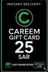 Careem Gift Card - 25 SAR (KSA)