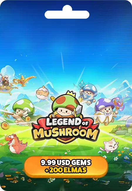 Lenda do Cogumelo 9,99 USD Gems + 200 Elmas Lenda do Cogumelo 9,99 USD Gems + 200 Elmas