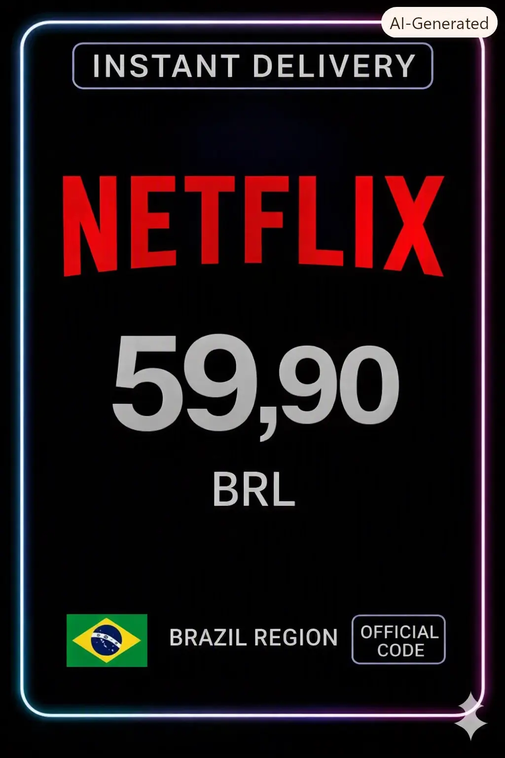 Netflix Gift Card 59,90 BRL BR