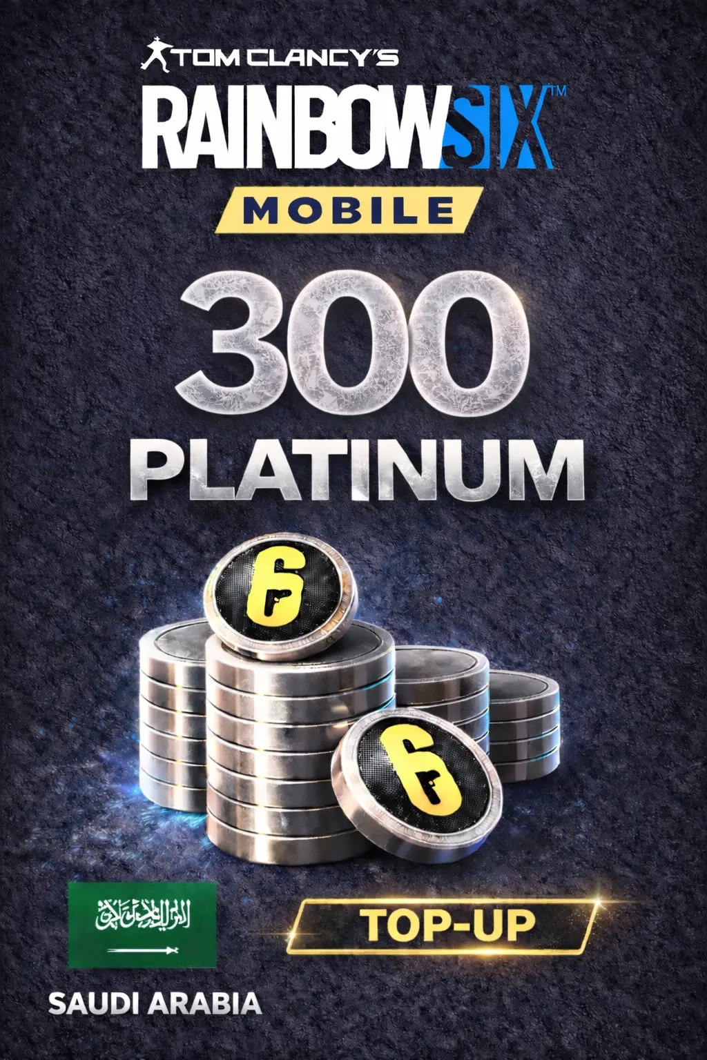 Rainbow Six Mobile - 300 Platinum Top-Up (Saudi Arabia)
