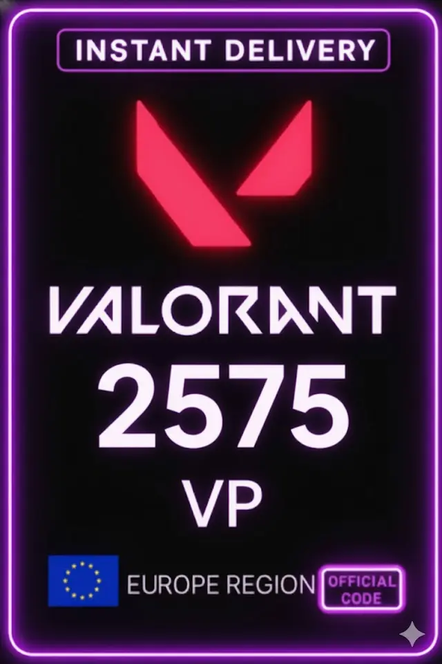 Pontos Valorant - 2575 VP (Servidor EU)