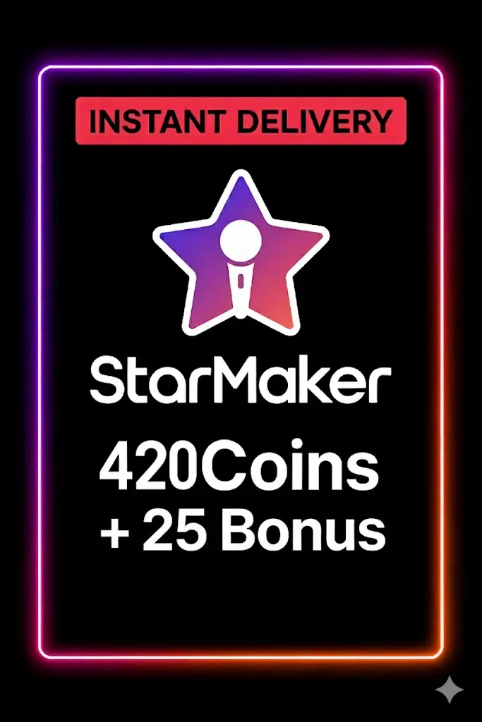 StarMaker 420 Coins + 40 Bonus Top Up StarMaker 420 Coins + 40 Bonus Top Up