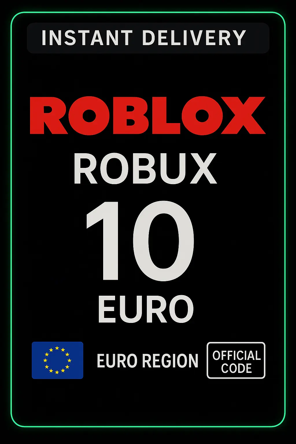Tarjeta de juego de 10 euros de Roblox (UE) Tarjeta de juego de 10 euros de Roblox (UE)
