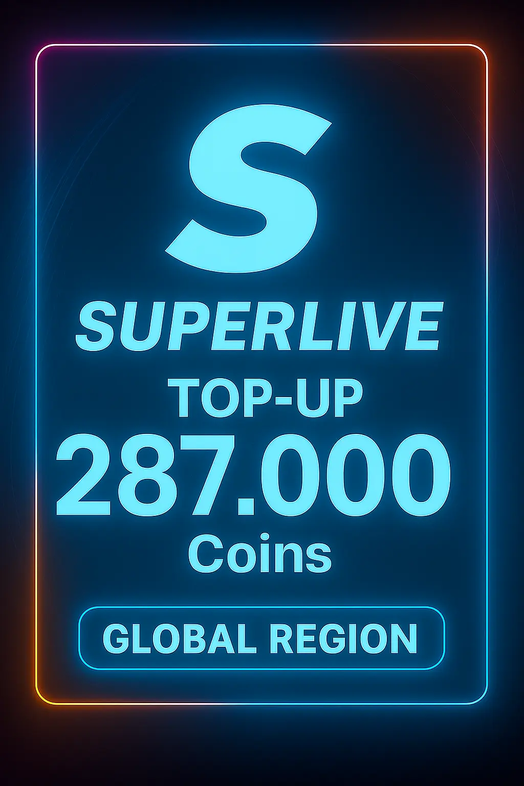 SuperLive 287.000 Coins Top-Up (Global)