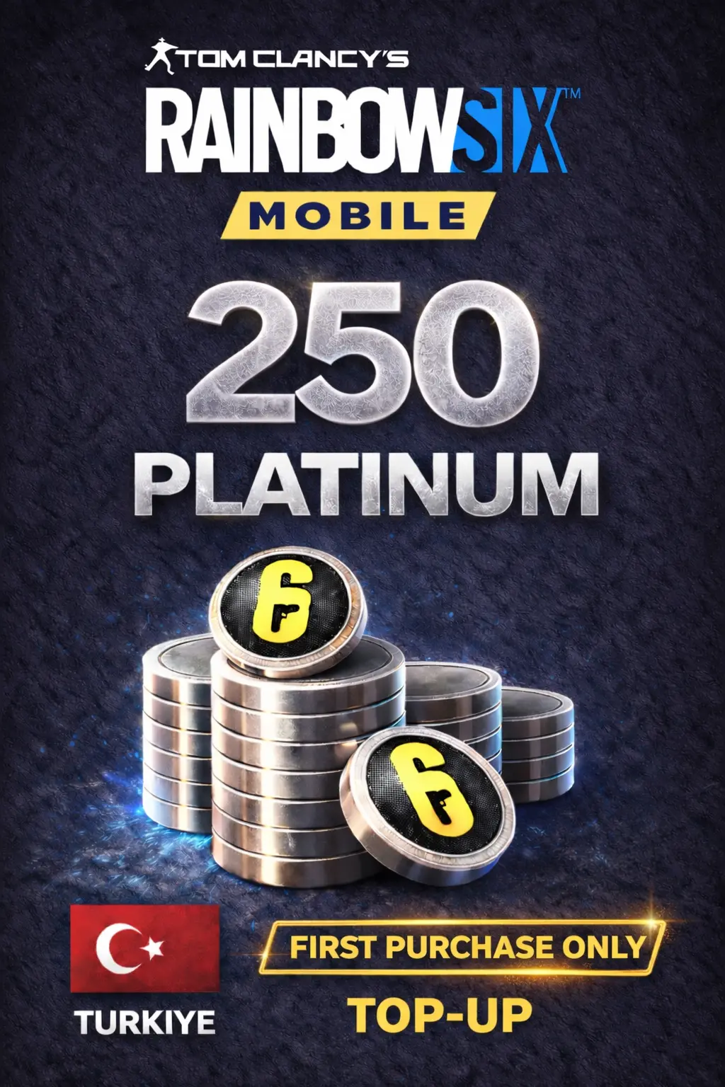Rainbow Six Mobile - 250 Platinum (FIRST PURCHASE ONLY) (Turkiye)
