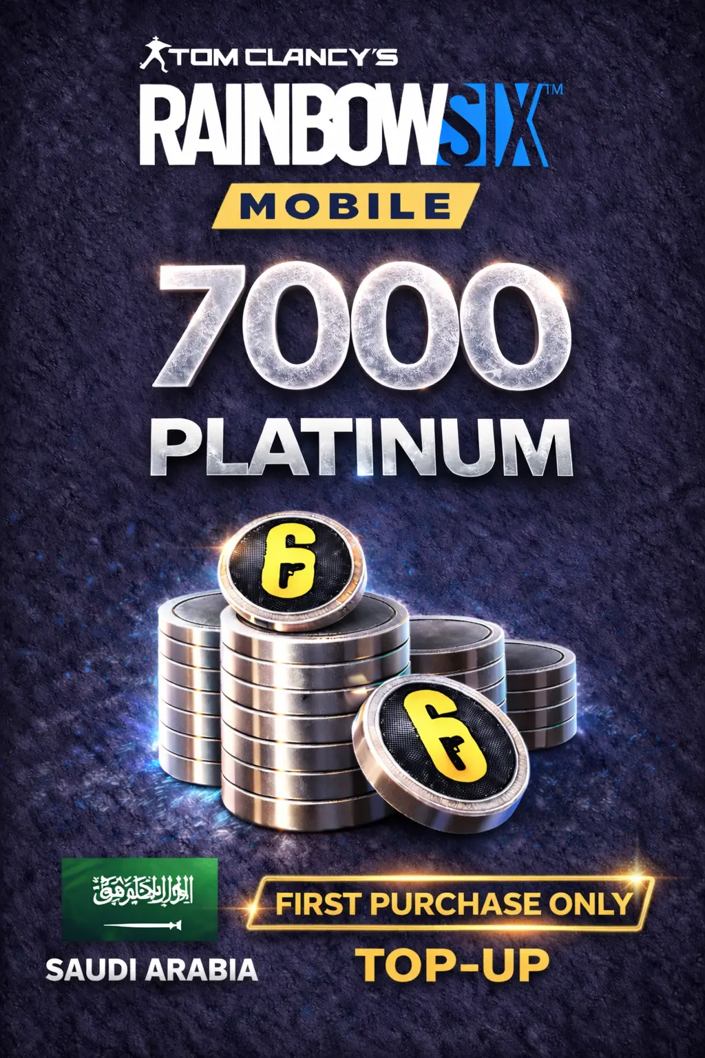Rainbow Six Mobile - 7000 Platinum (FIRST PURCHASE ONLY) (Saudi Arabia)
