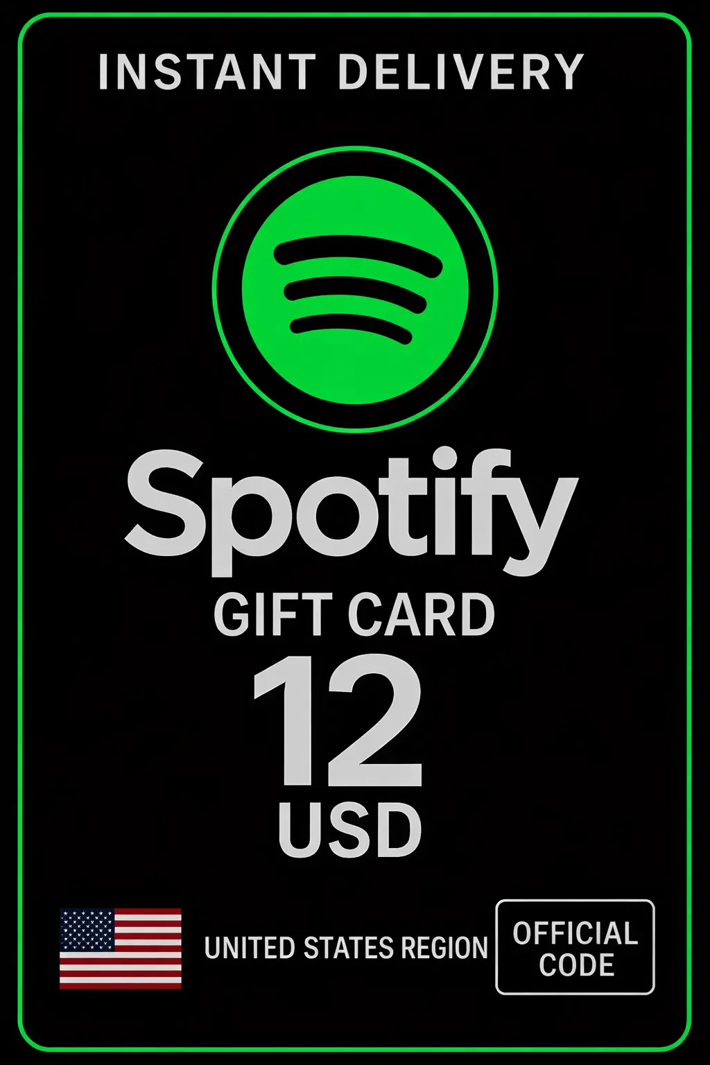 Spotify Gift Card - 12 Usd