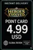 Heroes Evolved 4.99 USD Point Card (Global)