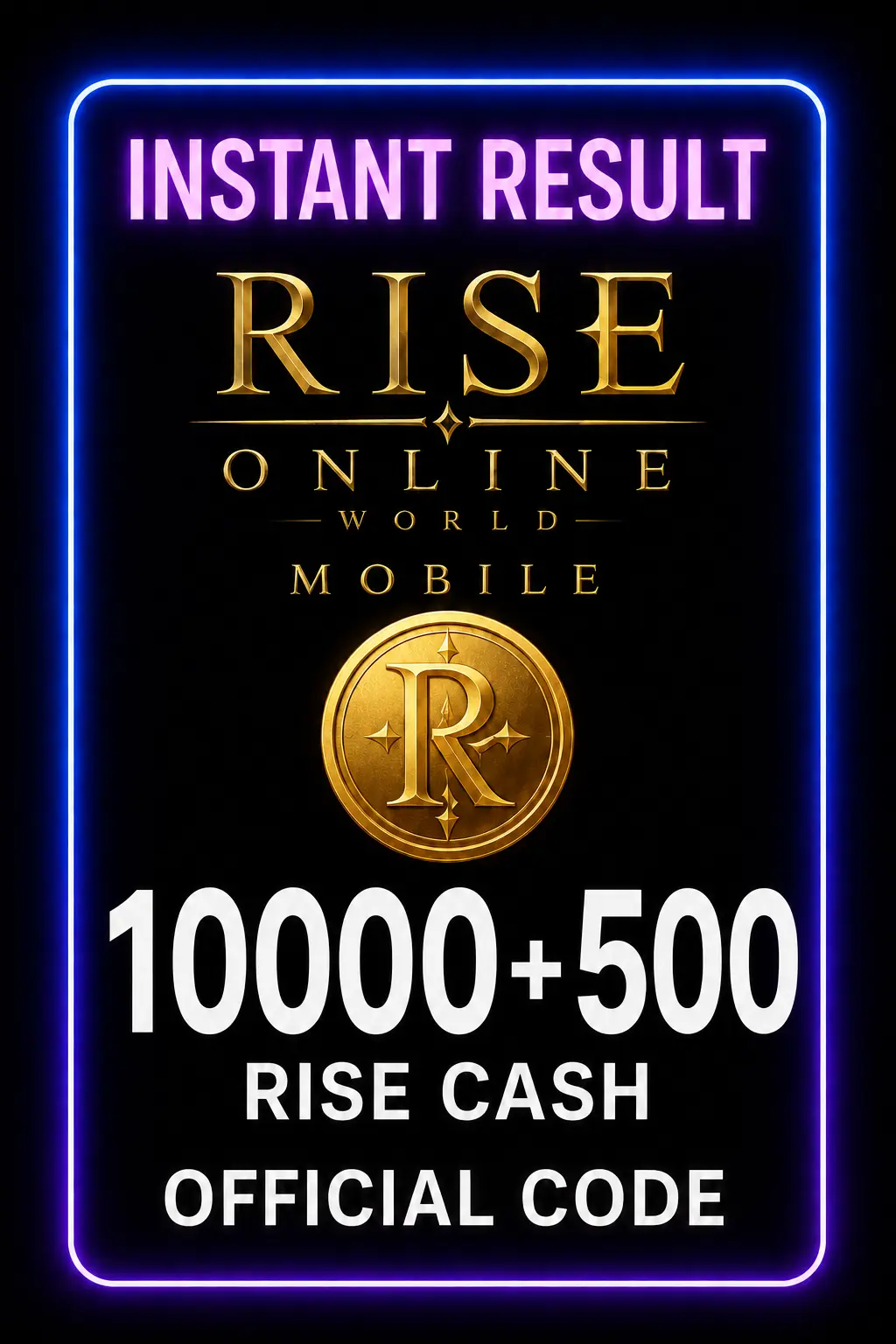 Rise Online World Mobile 10000 + 500 Rise Cash