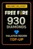 Free Fire 930 Diamonds Top-Up (Malaysia)