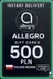 Allegro 500 PLN