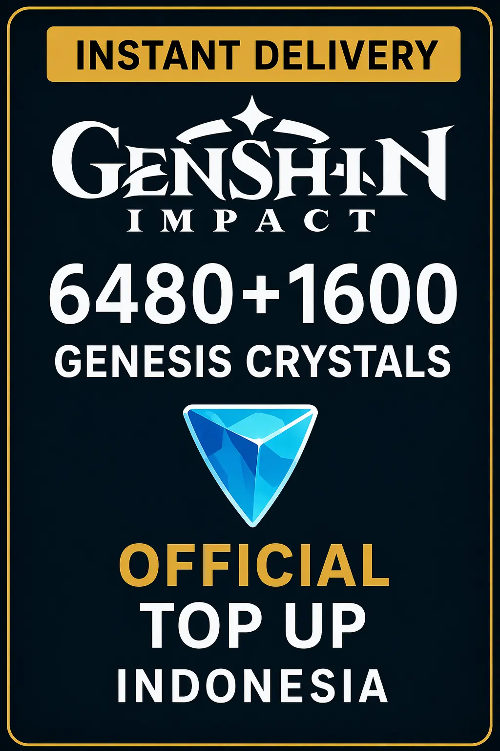 Genshin Impact 6480+1600 Genesis Crystals Top Up (Indonesia)