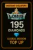 Lords Mobile 195 Diamonds Top Up