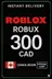 Roblox 300 CAD Game Card (CA)