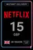 Netflix Gift Card 15 GBP UK