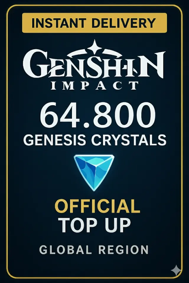 Recarga de 64.800 Cristales de Génesis de Genshin Impact