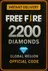 Free Fire 2200 + 220 Алмазов ( Глобальный )