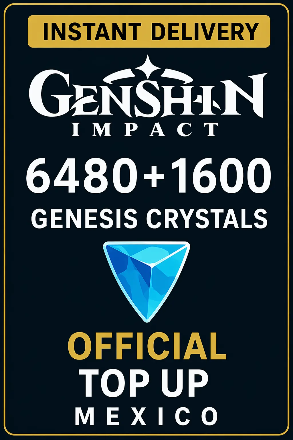 Genshin Impact 6480 + 1600 Genesis Crystals Top Up (Mexico)