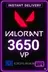 Valorant Points 35€ - 3650 VP (EU Server)
