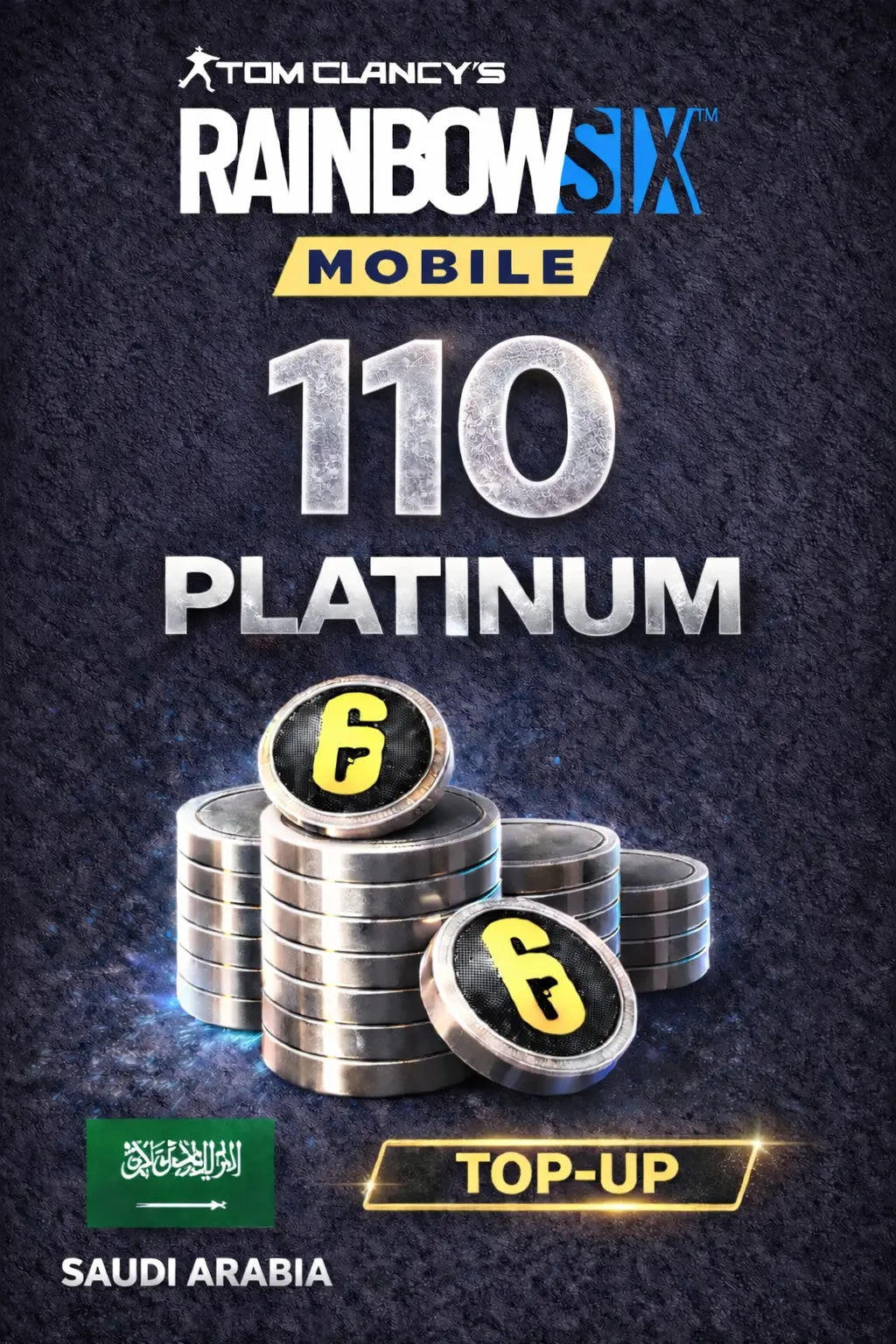 Rainbow Six Mobile - 110 Platinum Top-Up (Saudi Arabia)