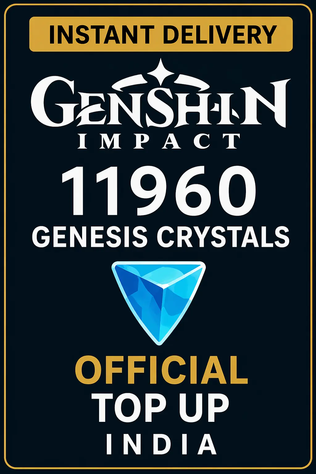Genshin Impact 11960 Genesis Crystals Top Up (India)