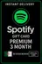 Spotify Gift Card Algeria - 3 Month Premium