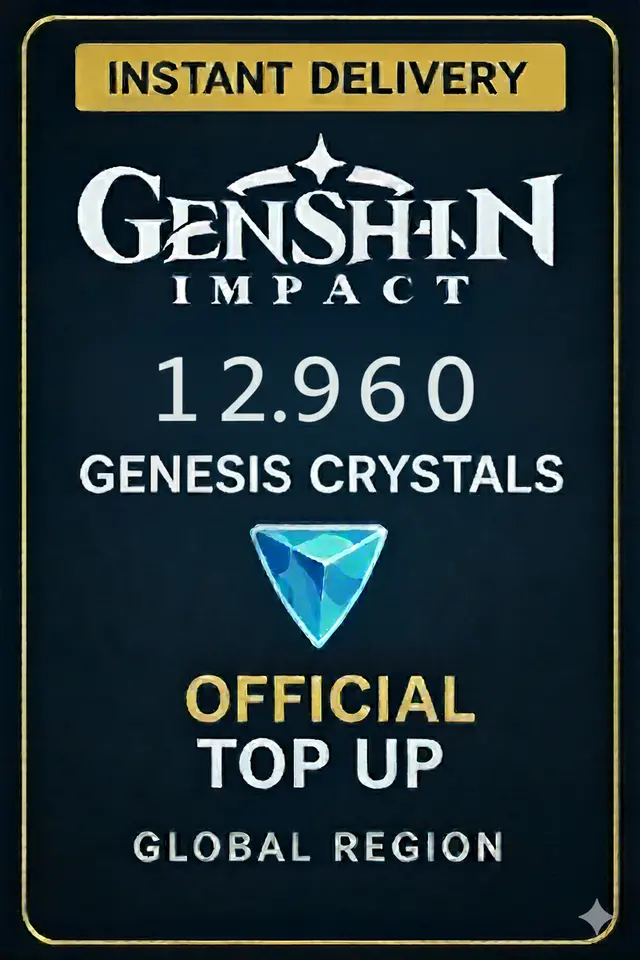 Recarga de 12.960 Cristales de Génesis en Genshin Impact
