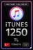 iTunes Hediye Kartı 1250 TL Bakiye
