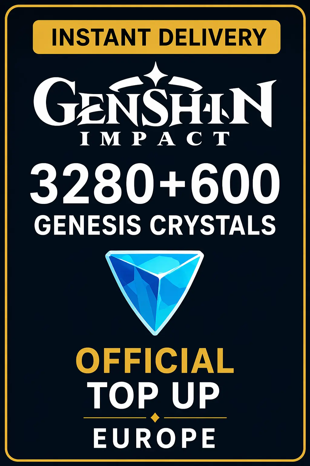 Genshin Impact 3280 + 600 Genesis Crystals Top Up (Europe)