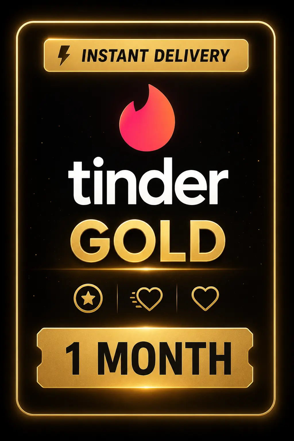 โค้ด Tinder Gold - 1 เดือน