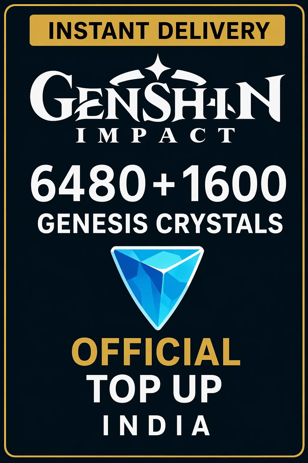 Genshin Impact 6480 + 1600 Genesis Crystals Top Up (India)