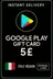 Gift Card Google Play - Italia 5 € (IT)