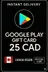 Google Play Hediye Kartı - Kanada 25 CAD