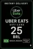Dárková karta Uber Eats - 25 BRL